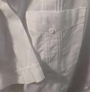 Classic 4-pocket Guayabera - white